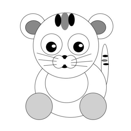 Животное из окружностей циркулем