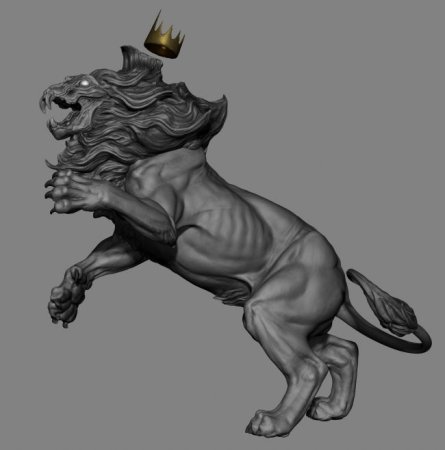 Статуи животных нарисованные