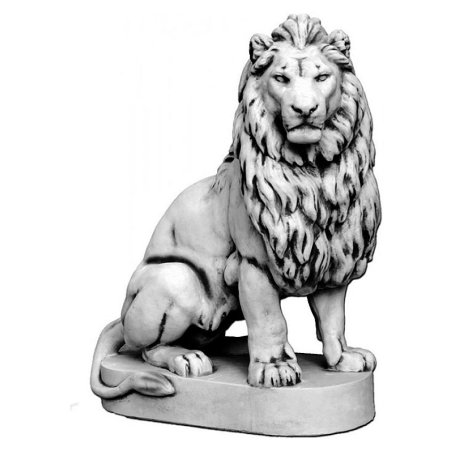 Лев сидит скульптура
