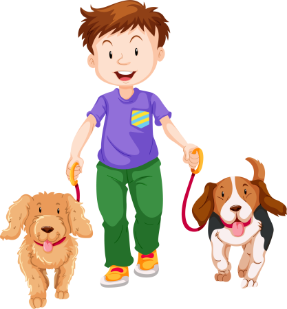 Мальчик с собакой мультяшный