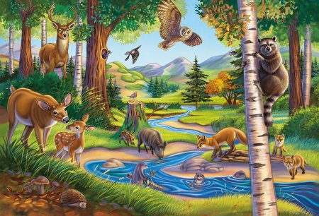 Иллюстрация леса для детей