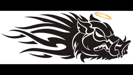 Трафарет кабана для травления