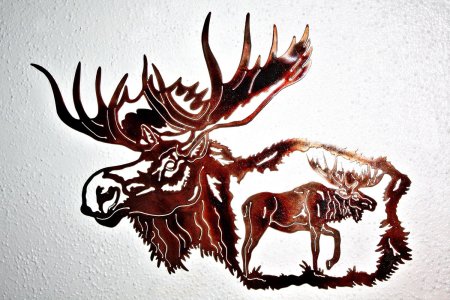 Трафарет для выжигания лося
