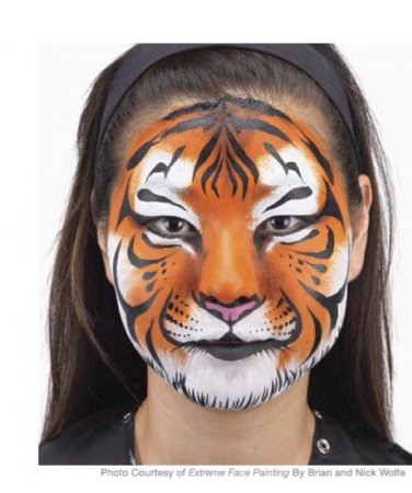 Аквагрим тигр