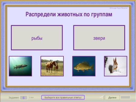 Распределение животных на группы