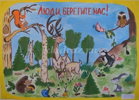 Рисунок берегите животных