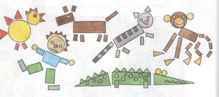 Рисование животных из геометрических фигур