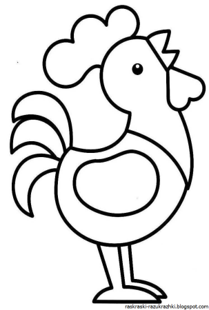 Петушок. Раскраска