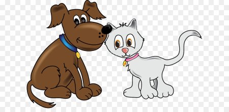 Мультяшные котики и собачки