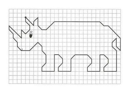 Носорог графический диктант Холодова