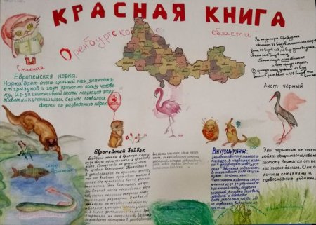 Плакат животные красной книги