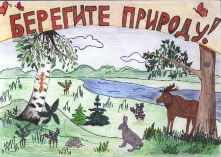 Плакат защита природы