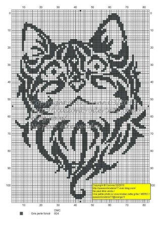 Монохромная вышивка крестом