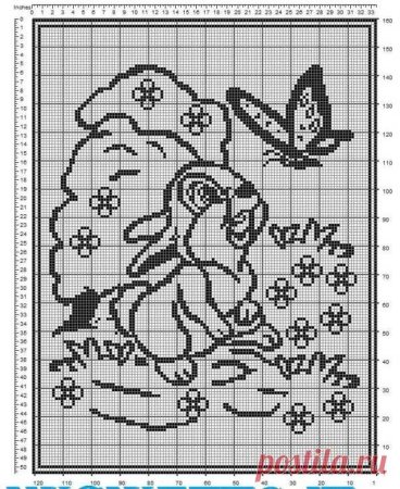 Монохромная вышивка детская