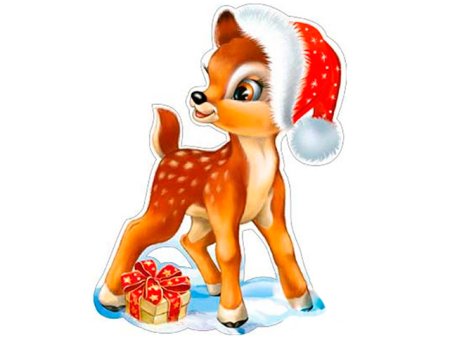 Новогодние животные мультяшные