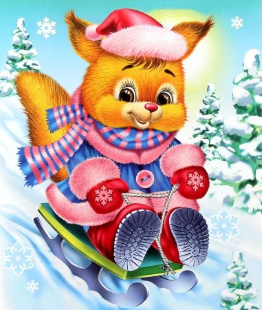 Новогодние мультяшные котята