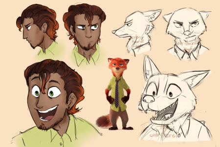 Лис в костюме