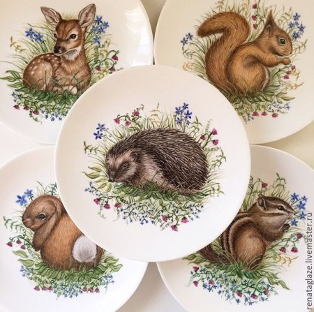 Тарелки с изображением животных