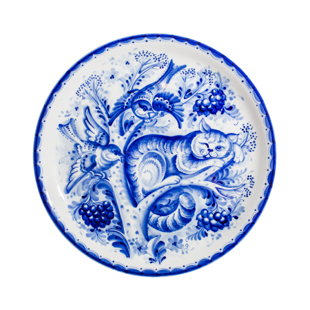 Мезенская роспись на посуде