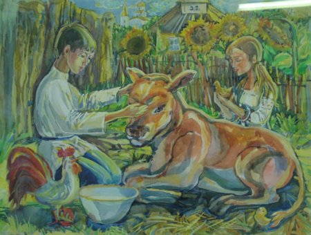 Станковая композиция животные