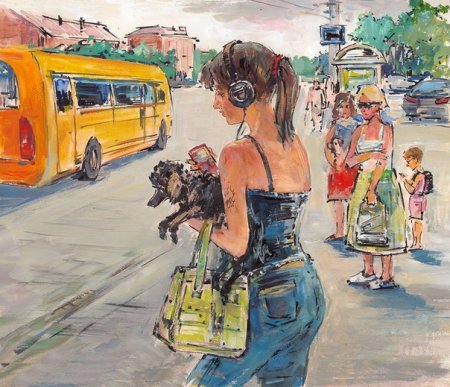 Станковая композиция город