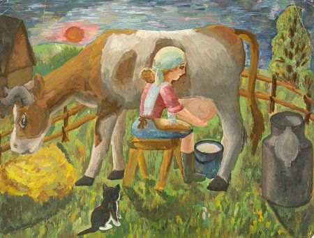 Станковая композиция животные