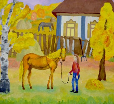 Сюжетная композиция на тему осень