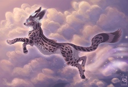 Волшебный леопард с крыльями