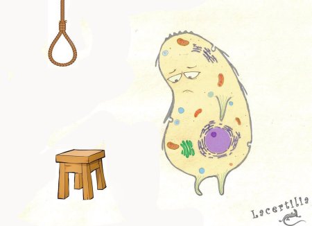 Грустная клетка организма