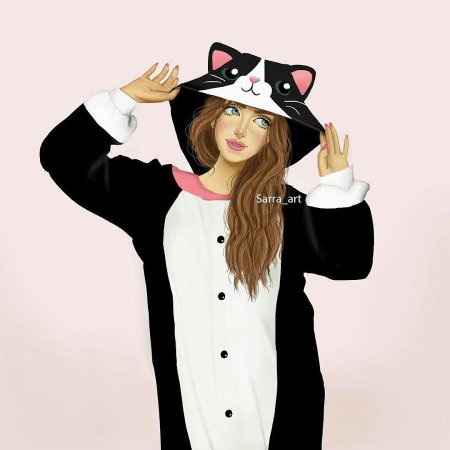 Девушка в костюме панды