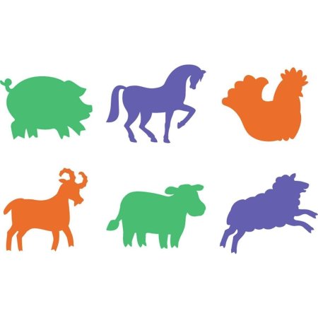 Силуэты домашних животных для детей