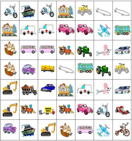 Карточки транспорт для детей на распечатку