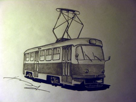 Трамвай для рисования