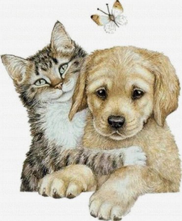 Рисовать кошку и собаку