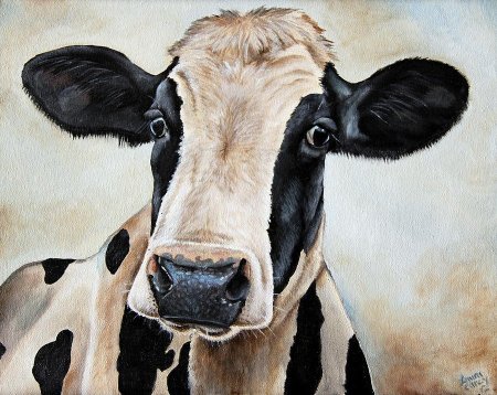 Корова раскраска для детей