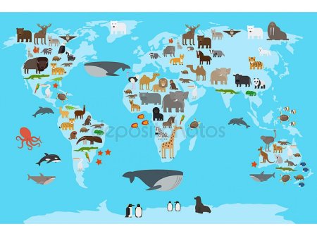 Животные по континентам