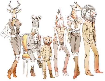 Стилизованные люди-животные