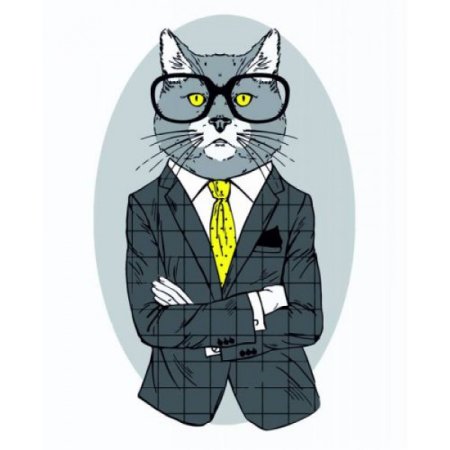 Кот в пиджаке и галстуке