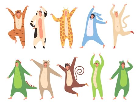 Костюм на пижамную вечеринку эскиз для мальчиков в виде динозавров