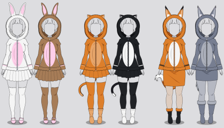 Персонажи в зимней одежде