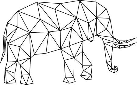 Геометрический рисунок собаки