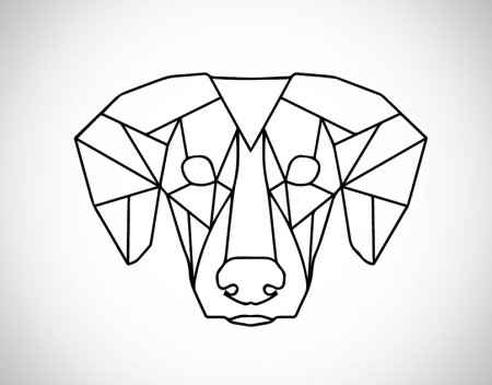 Эскизы тату Лев Геометрика