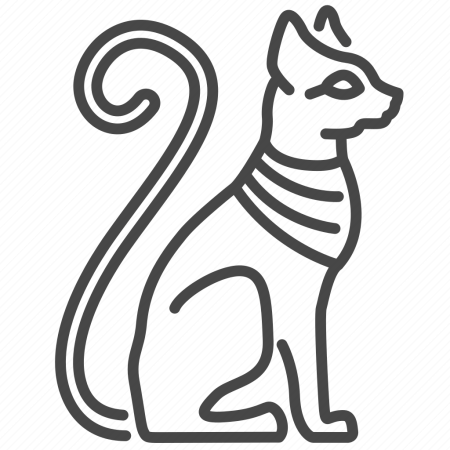 Египетская кошка трафарет