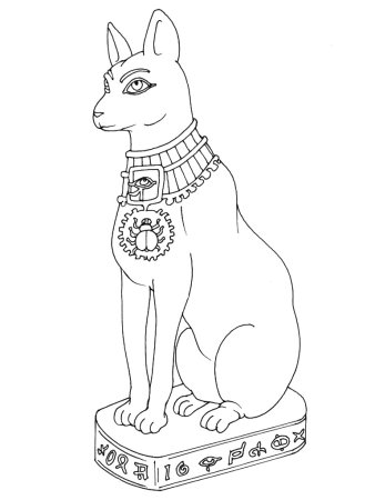 Египетская кошка раскраска
