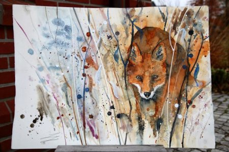 Животные акварелью для начинающих