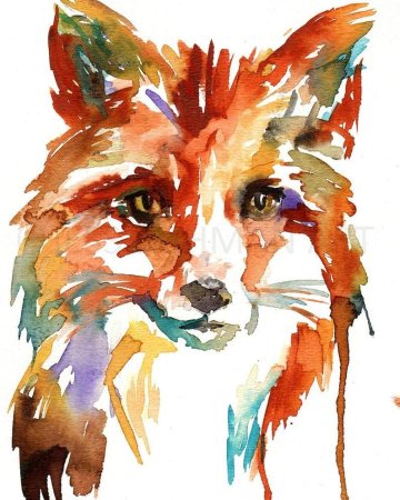 Животные гуашью