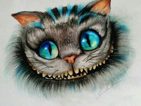 Алиса в стране чудес Чеширский кот рисунок