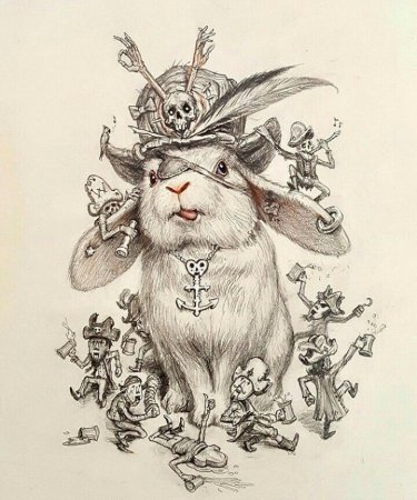 Кролик в графическом стиле