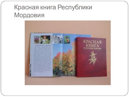 Растения и животные Мордовии занесенные в красную книгу России