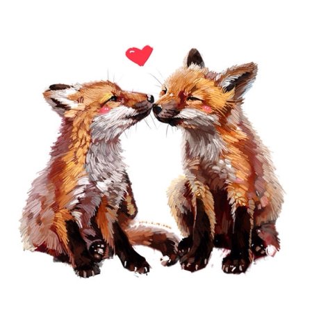 Влюбленные лисята